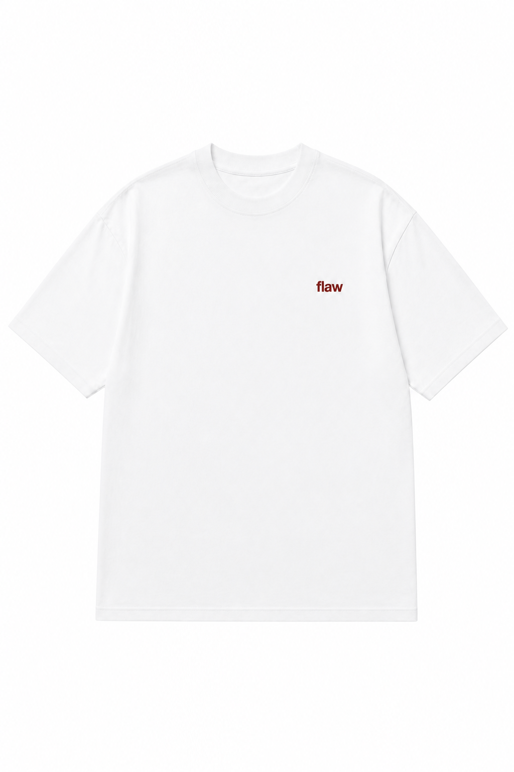 Polera FLAW Tell Your Parents – Relaxed Fit color blanco vista frontal