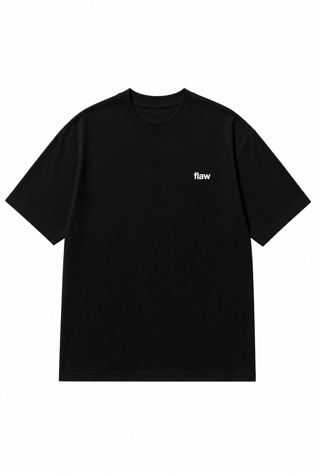 Polera FLAW Tell Your Parents – Relaxed Fit color negro vista frontal
