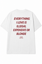 Polera FLAW Everything I Love – Relaxed Fit color blanco vista trasera