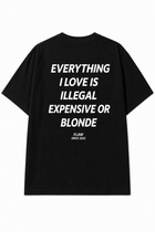 Polera FLAW Everything I Love – Relaxed Fit color negro vista trasera