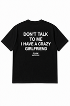 Polera FLAW Crazy Girlfriend – Relaxed Fit color negro vista trasera