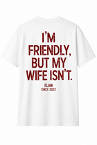 Polera FLAW I’m Friendly – Relaxed Fit color blanco vista trasera