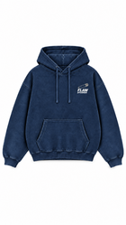 Polerón Essential Pin 2.0 Ácid Wash Flaw - Azul marino Acid Wash - frente