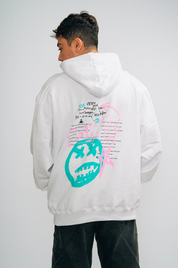 Flaw StreetFace Hoodie White