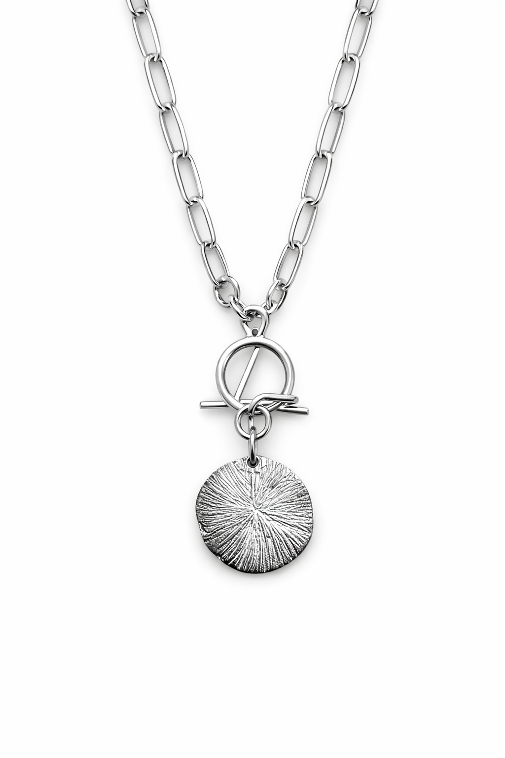 Collar FLAW Solar Medallion Silver