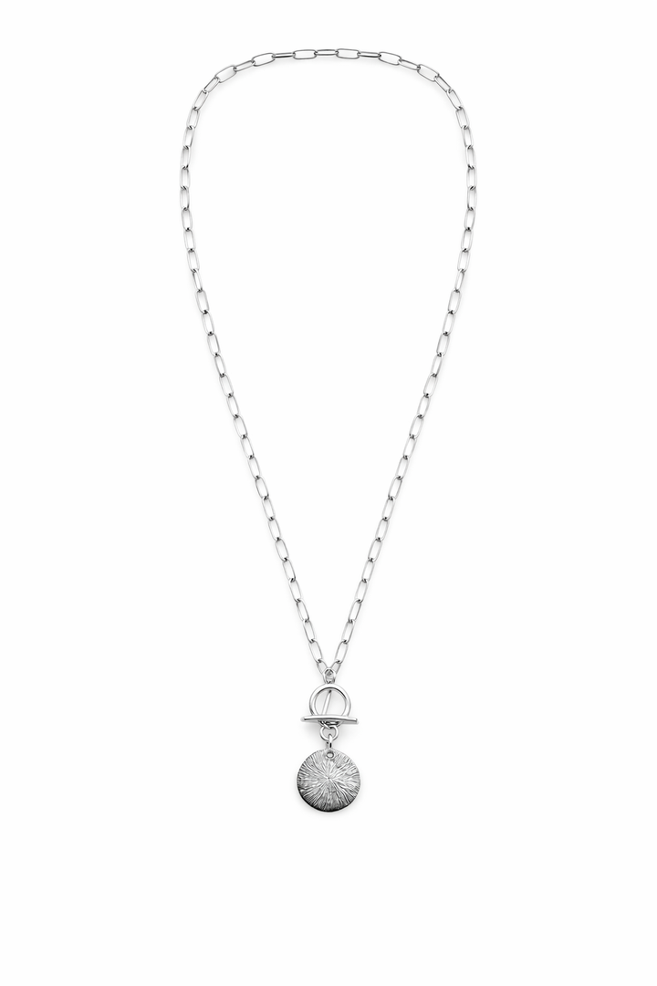 Collar FLAW Solar Medallion Silver