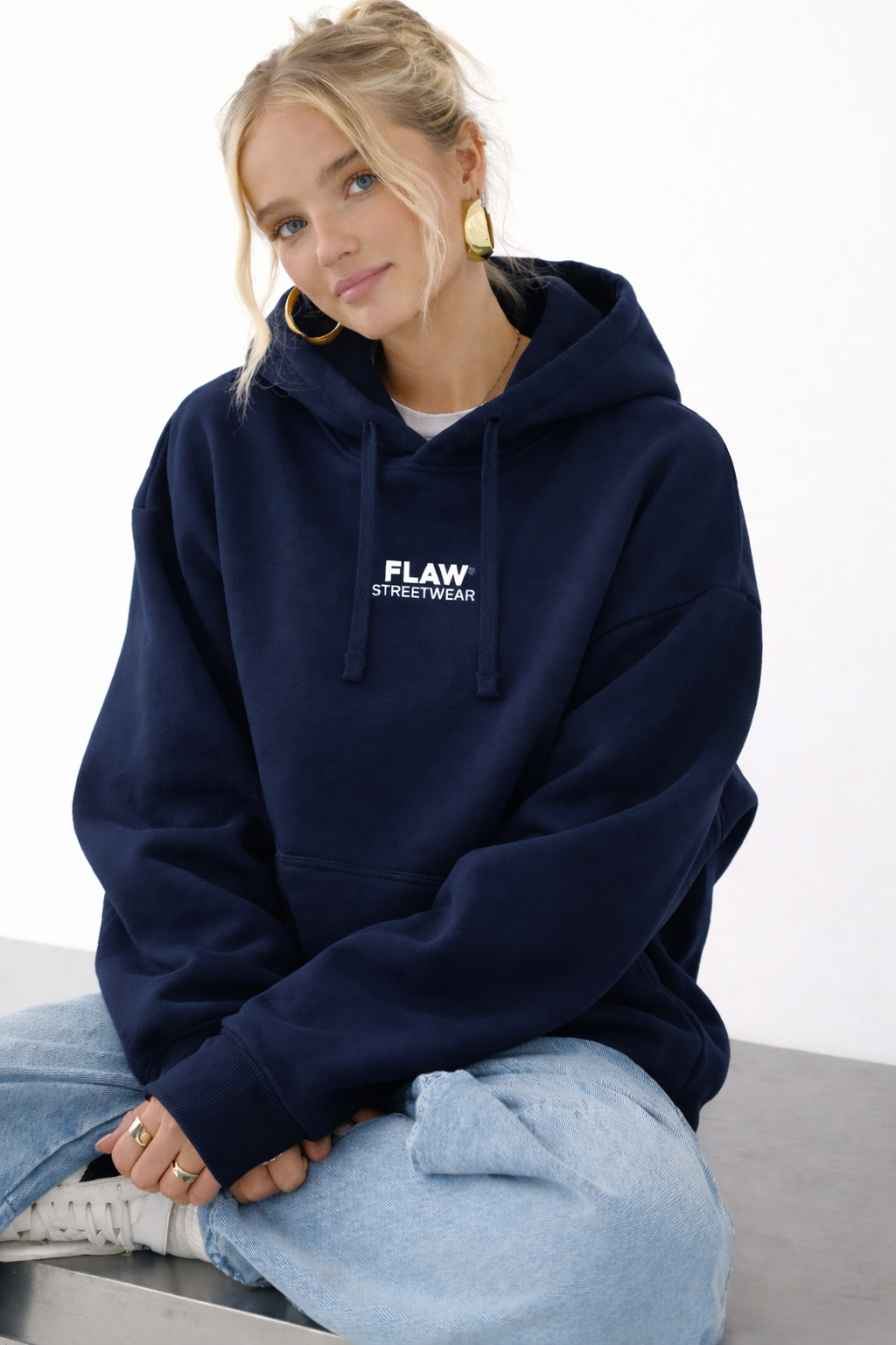 Polerón Essential Flaw - Azul marino - mujer - frente