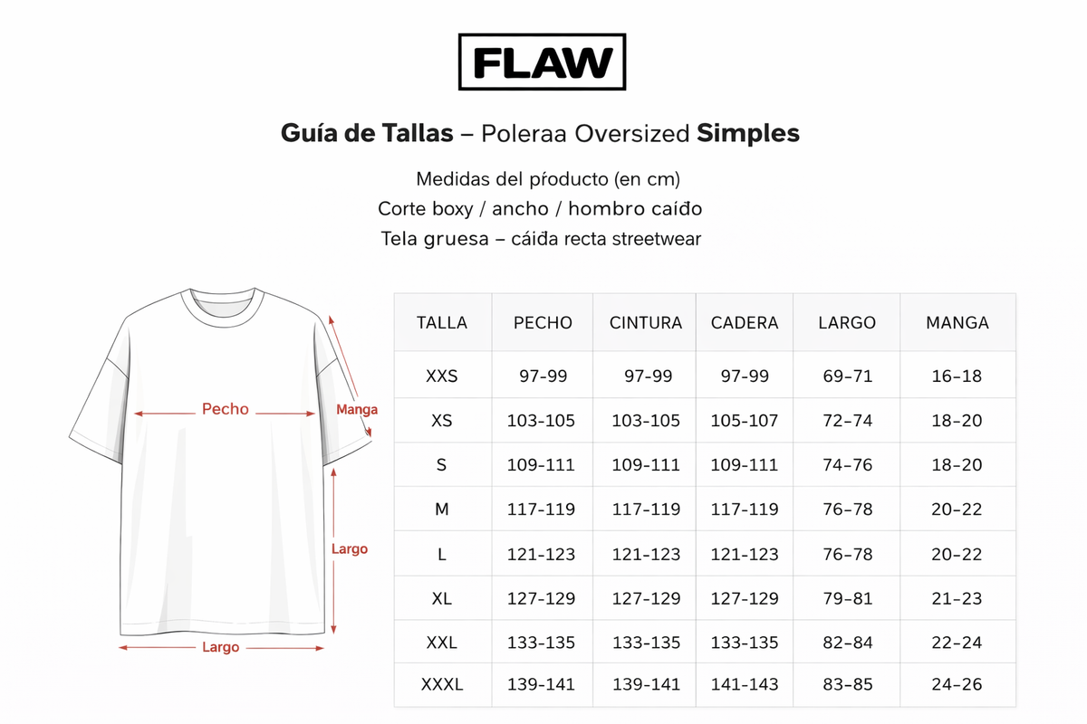 Polera Flaw Oversized Blank