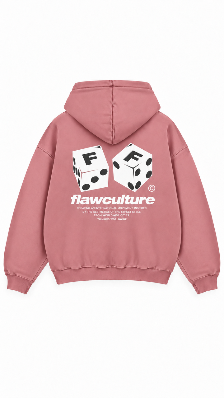 Poleron Essential Dice Flaw - Rosa palo - espalda
