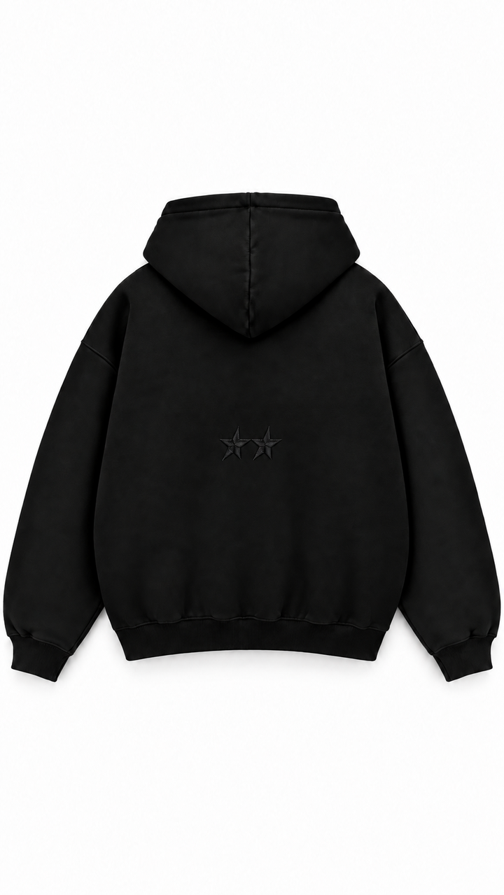 Poleron Essential Two Flaw - Negro - espalda