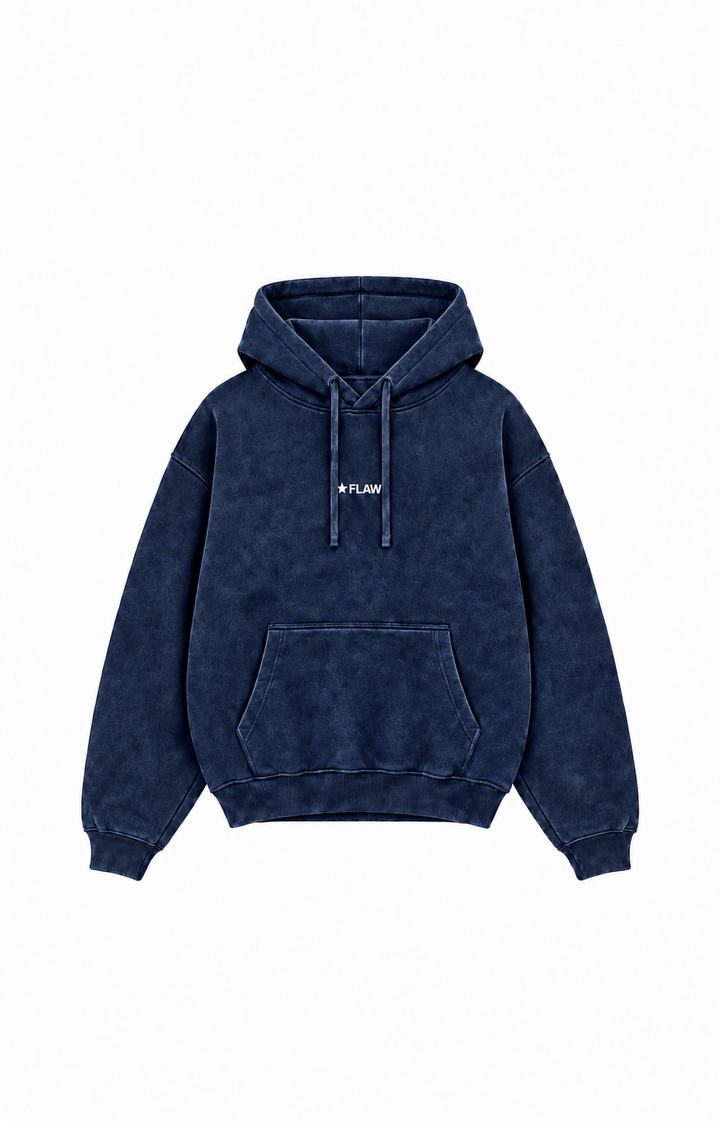 Poleron Essential Cosmic Acid 2.0 Flaw - Azul marino Acid Wash - frente