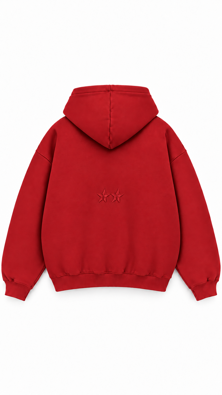 Poleron Essential Two Flaw - Rojo - espalda