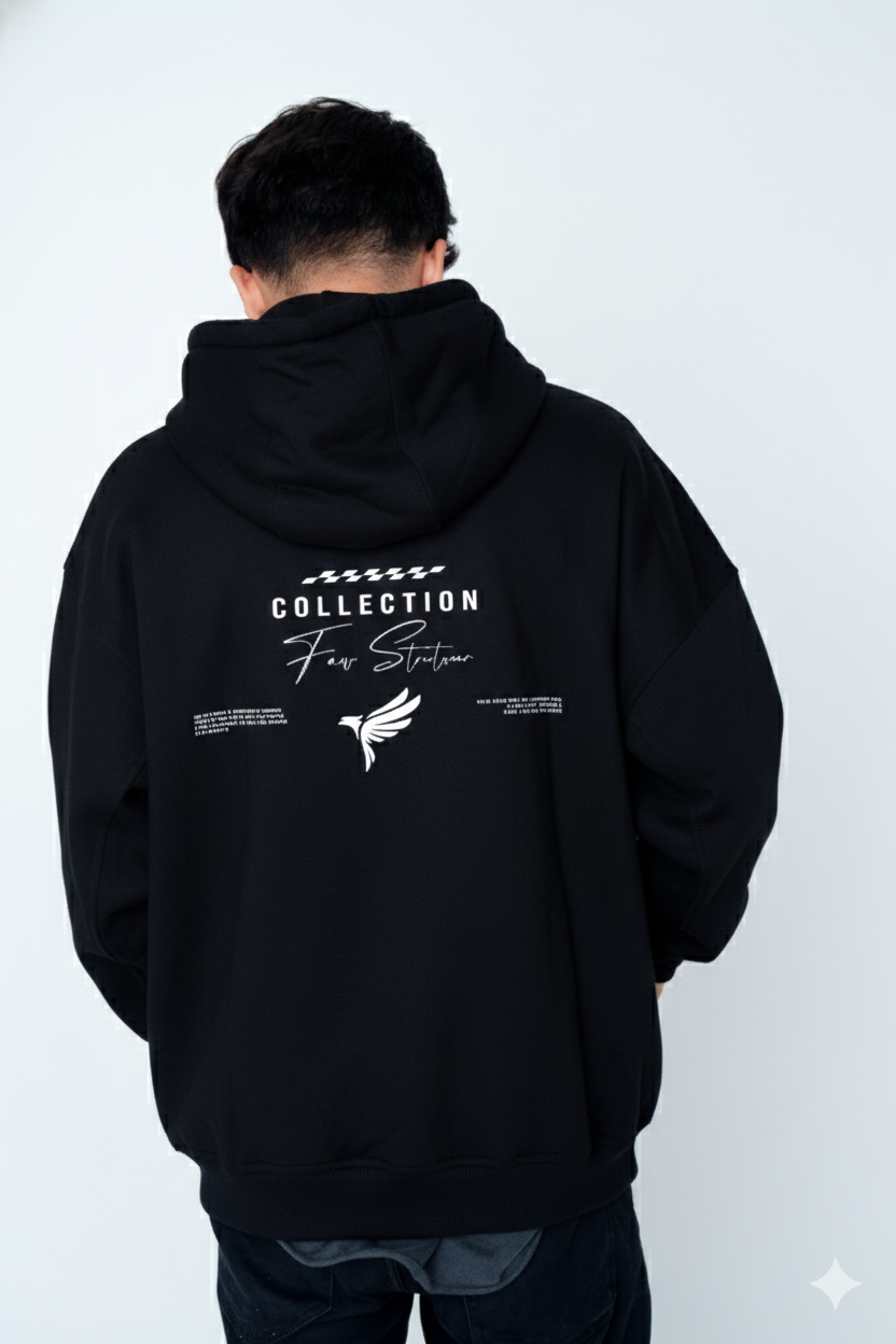 Poleron Streetwear Boxy Fit Flaw Essence