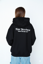 Poleron Streetwear Boxy Fit Flaw Negro Gotic