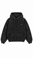 Polerón Essential Vía Flaw - Negro Acid Wash - frente