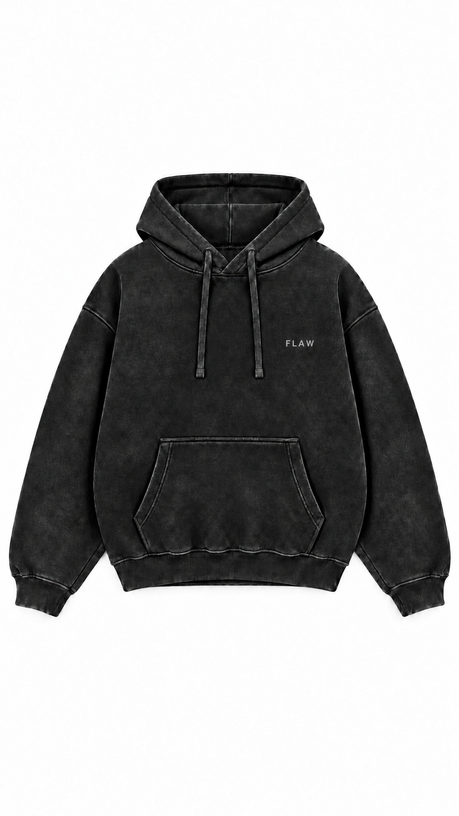 Polerón Essential Vía Flaw - Negro Acid Wash - frente