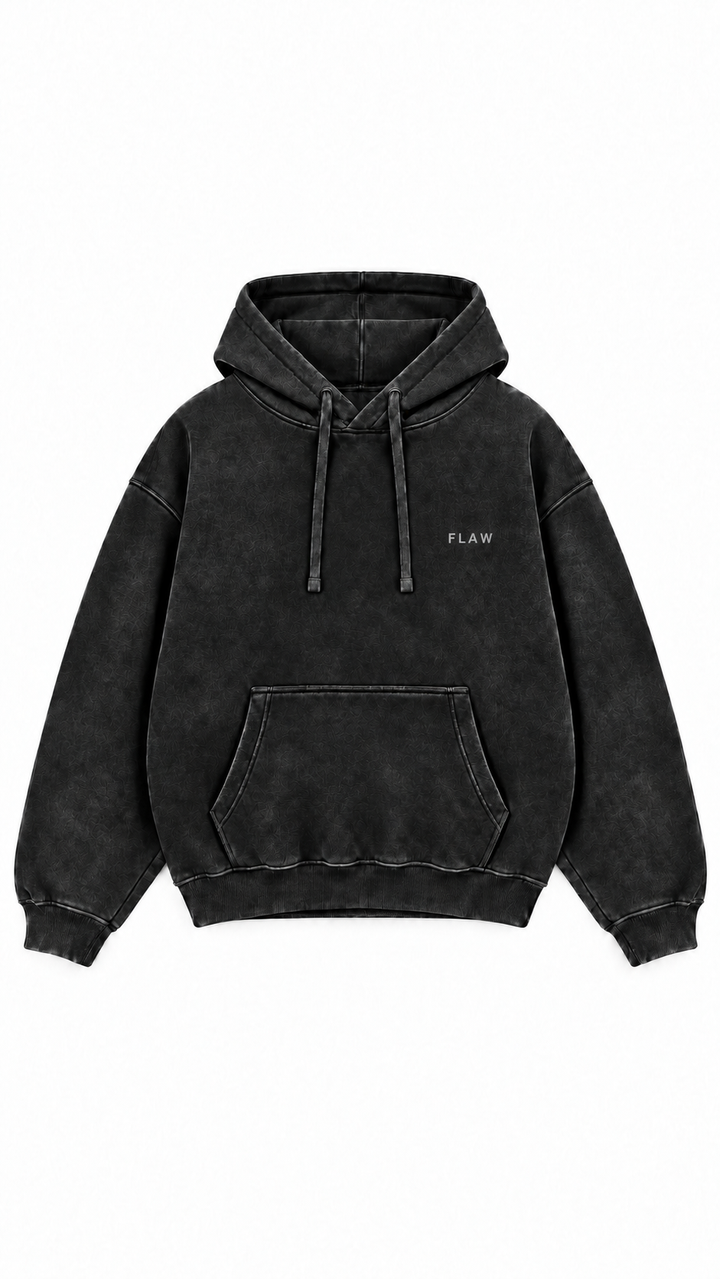 Polerón Essential Vía Flaw - Negro Acid Wash - frente
