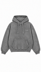Polerón Essential Vía Flaw - Gris Acid Wash - frente
