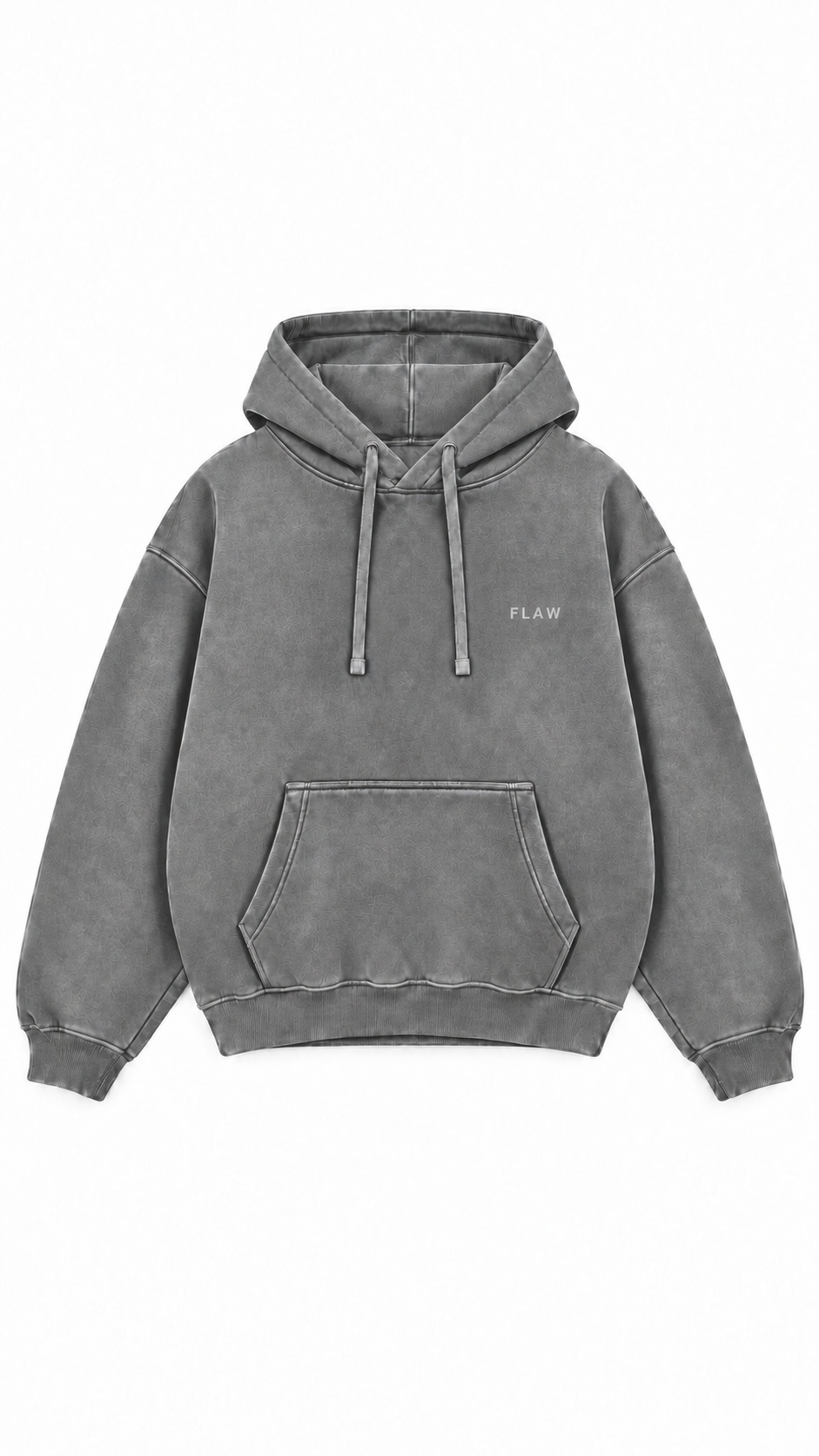 Polerón Essential Vía Flaw - Gris Acid Wash - frente