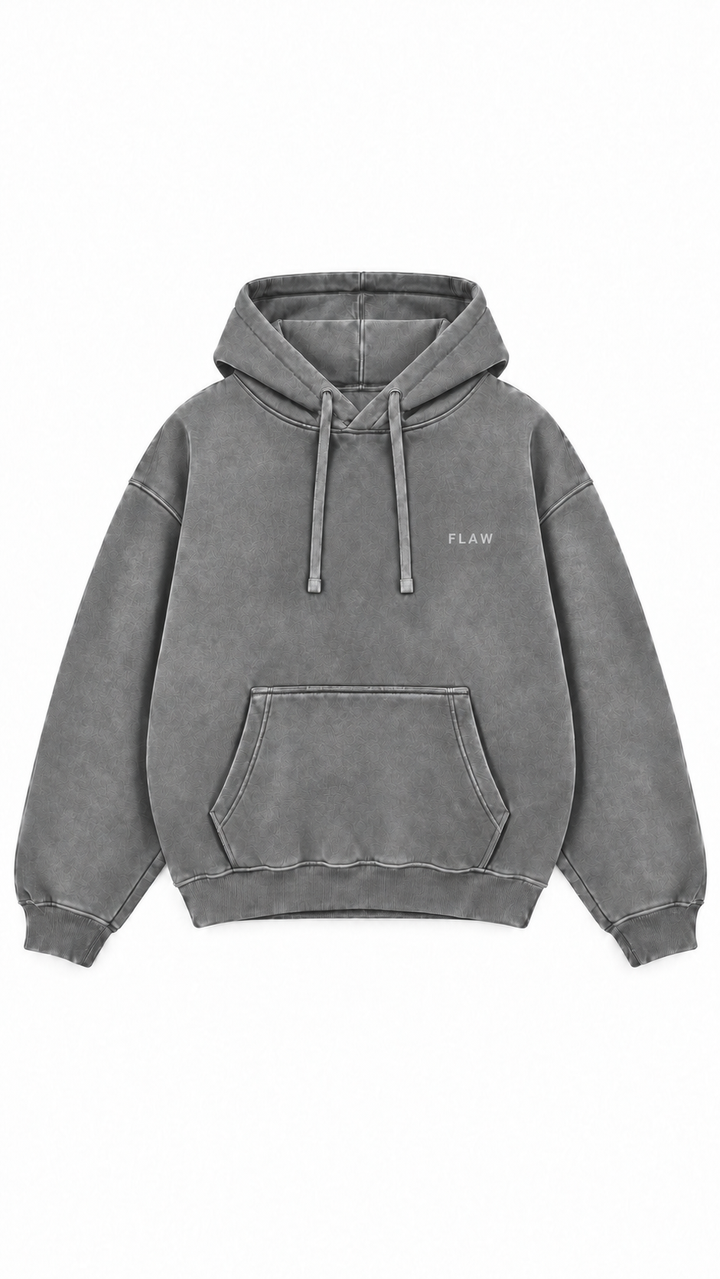 Polerón Essential Vía Flaw - Gris Acid Wash - frente