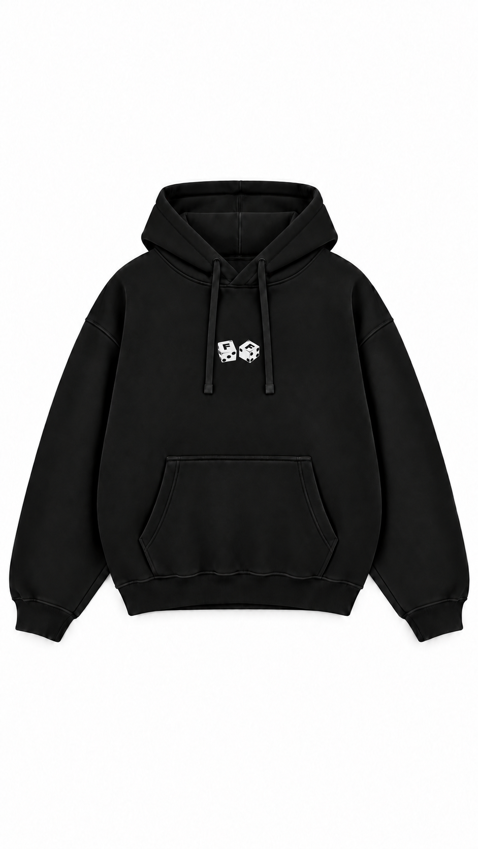 Poleron Essential Dice Flaw - Negro - frente