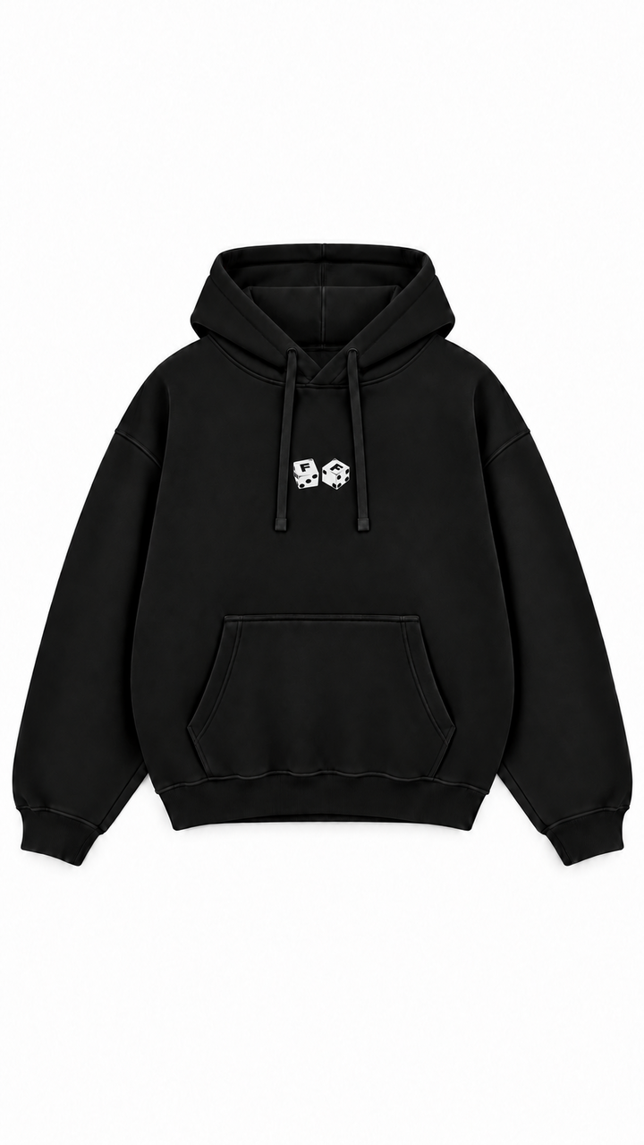 Poleron Essential Dice Flaw - Negro - frente