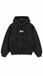 Poleron Essential Dice Acid Wash Flaw - Negro Acid Wash - frente