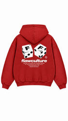 Poleron Essential Dice Flaw - Rojo - espalda