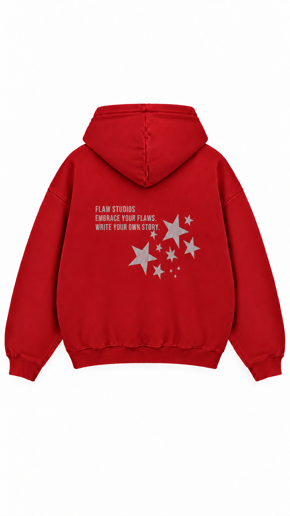 Polerón Essential Vía Flaw - Rojo - espalda