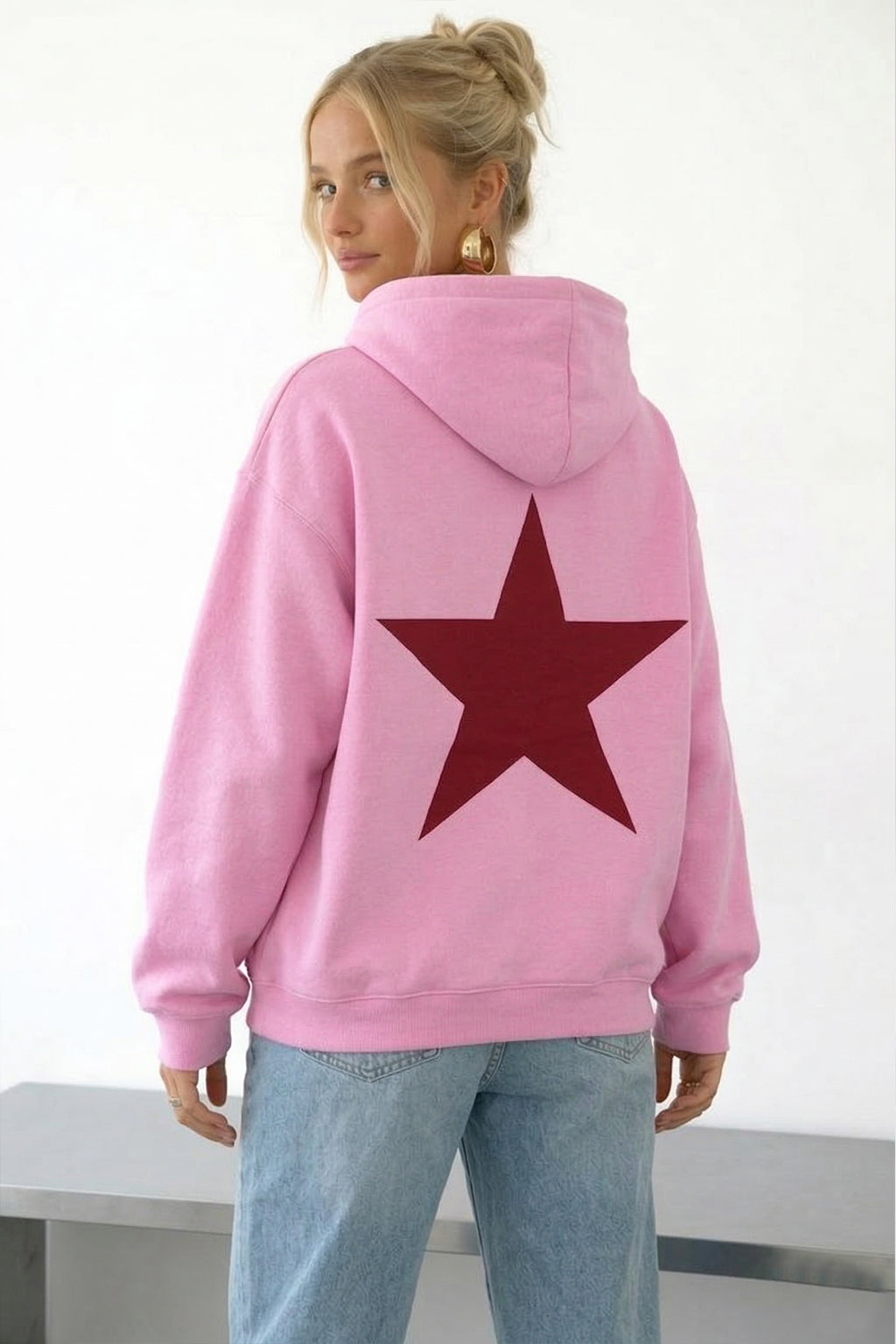 Polerón Essential Twins Flaw - Rosa - mujer - espalda