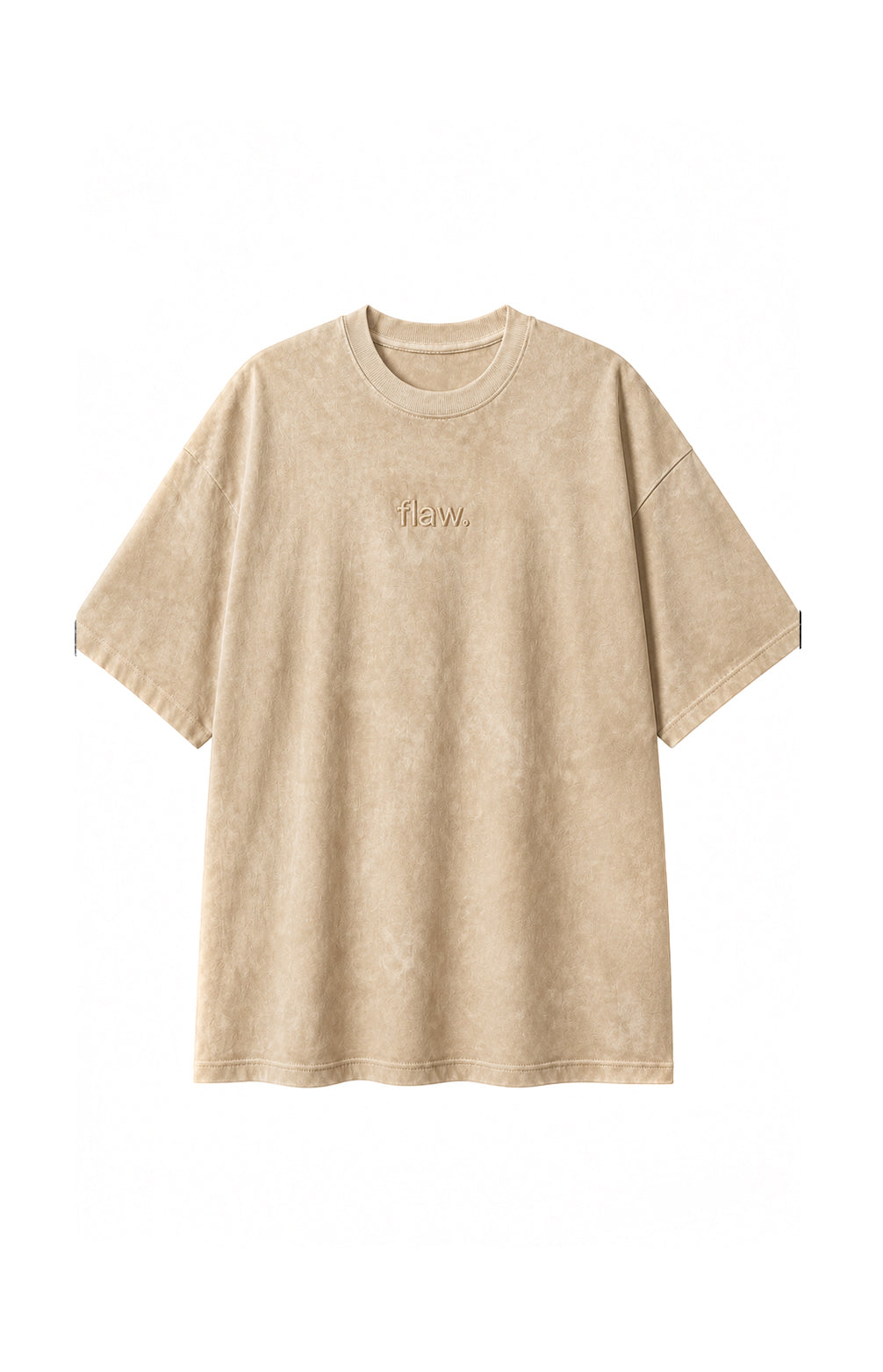 Polera Flaw Core Acid Wash Bordado