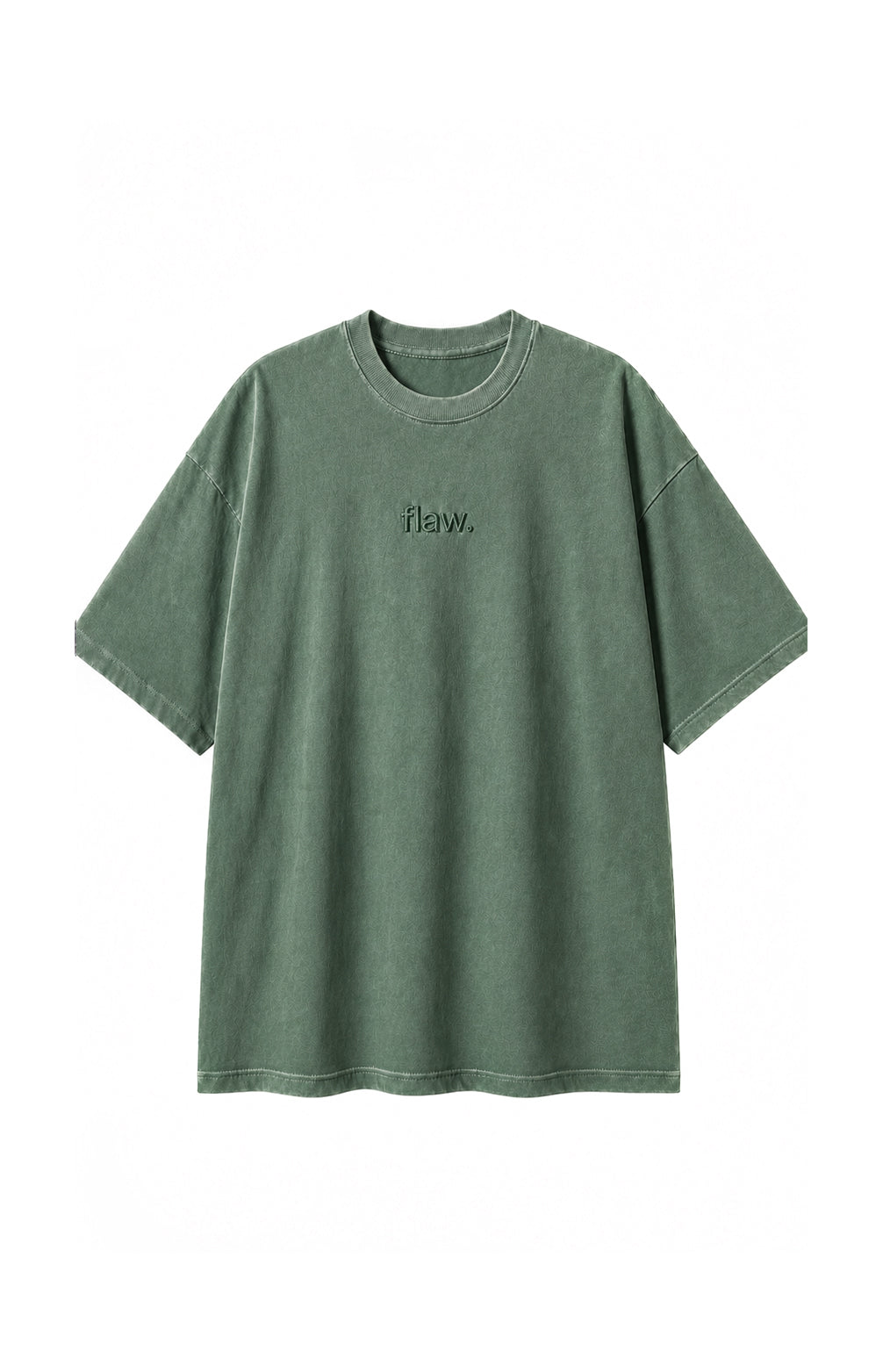 Polera Flaw Core Acid Wash Bordado
