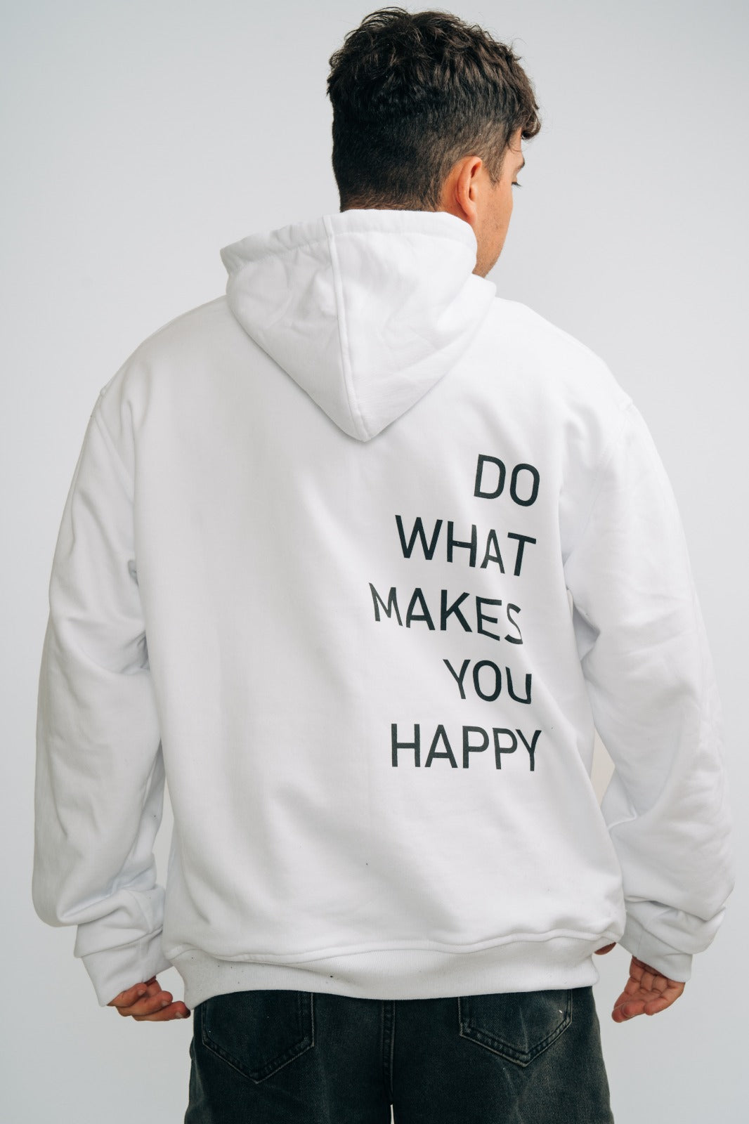 Flaw Happy Hoodie White