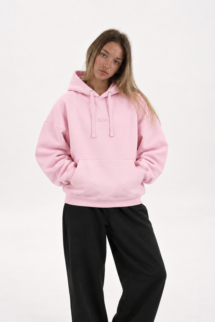 Polerón Essential Core Flaw - Rosa - mujer en estudio - frente