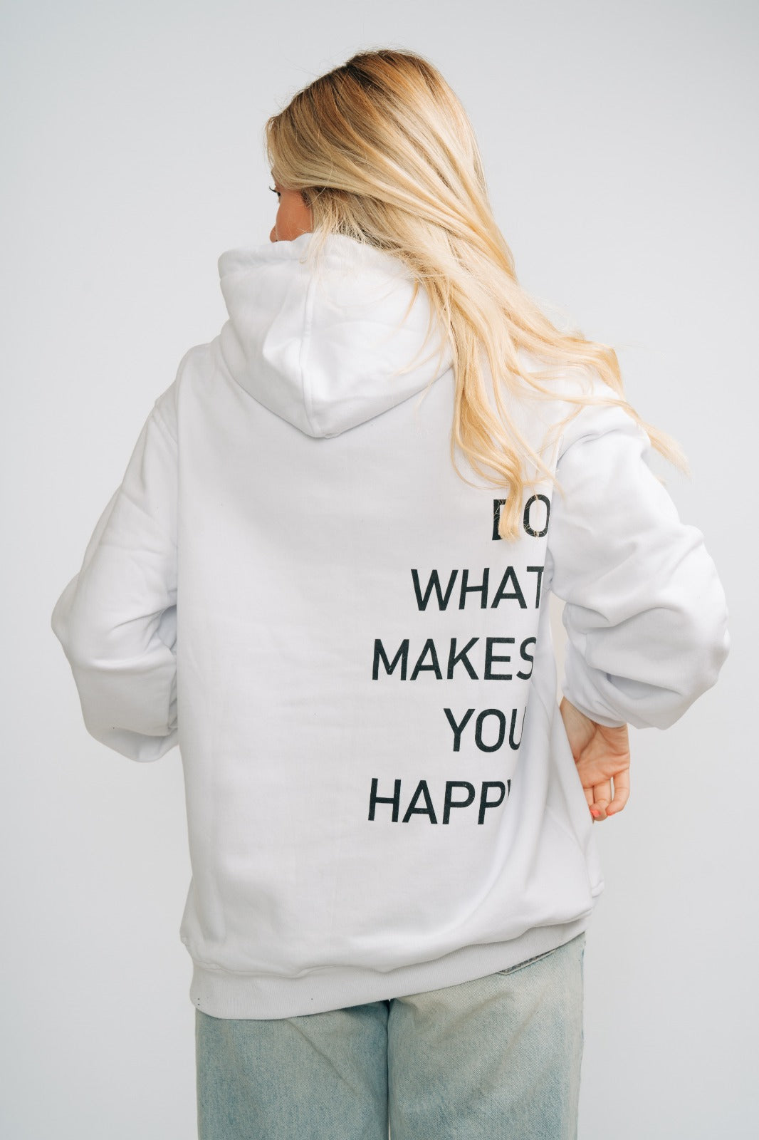 Flaw Happy Hoodie White