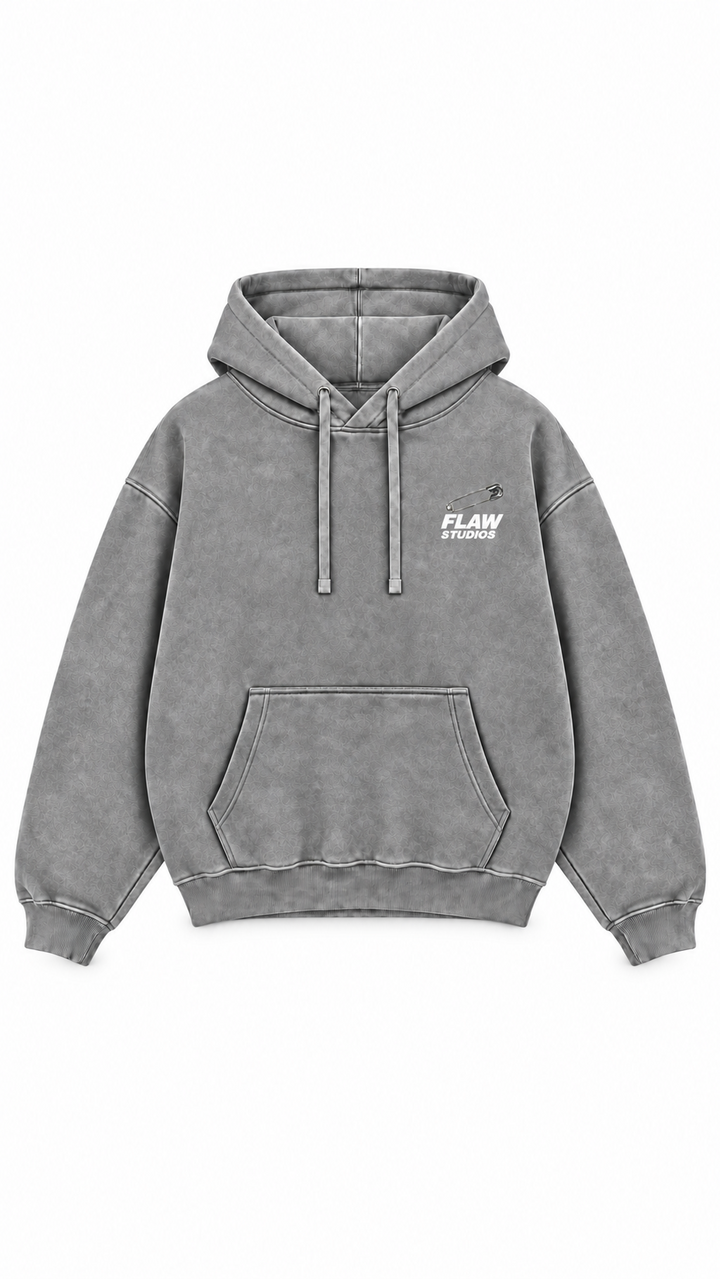 Polerón Essential Pin 2.0 Ácid Wash Flaw - Gris Acid Wash - frente