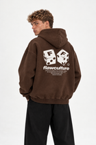 Polerón Essential Dice Flaw - Café - hombre en estudio - espalda