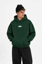 Polerón Essential Dice Flaw - Verde botella - hombre en estudio - frente