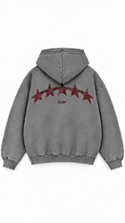 Polerón Essential Moon Acid Flaw - Gris Acid Wash - espalda
