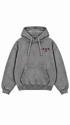 Polerón Essential Moon Acid Flaw - Gris Acid Wash - frente