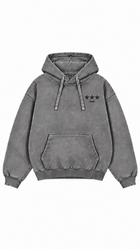 Polerón Essential Moon Acid Flaw - Gris Acid Wash 2.0 - frente