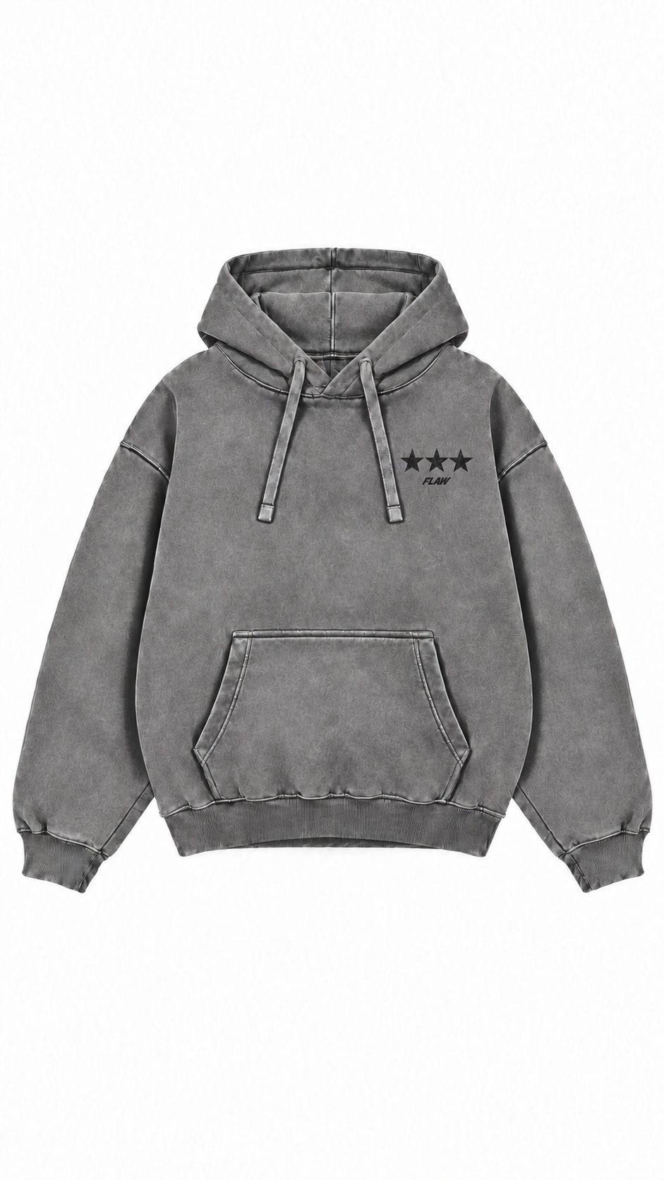 Polerón Essential Moon Acid Flaw - Gris Acid Wash 2.0 - frente