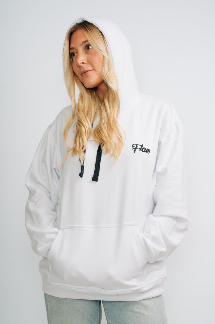 Flaw Happy Hoodie White