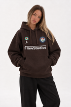 Polerón Essential Football Club Flaw - Cafe - mujer en estudio - frente