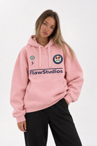 Polerón Essential Football Club Flaw - Rosado - mujer en estudio - frente