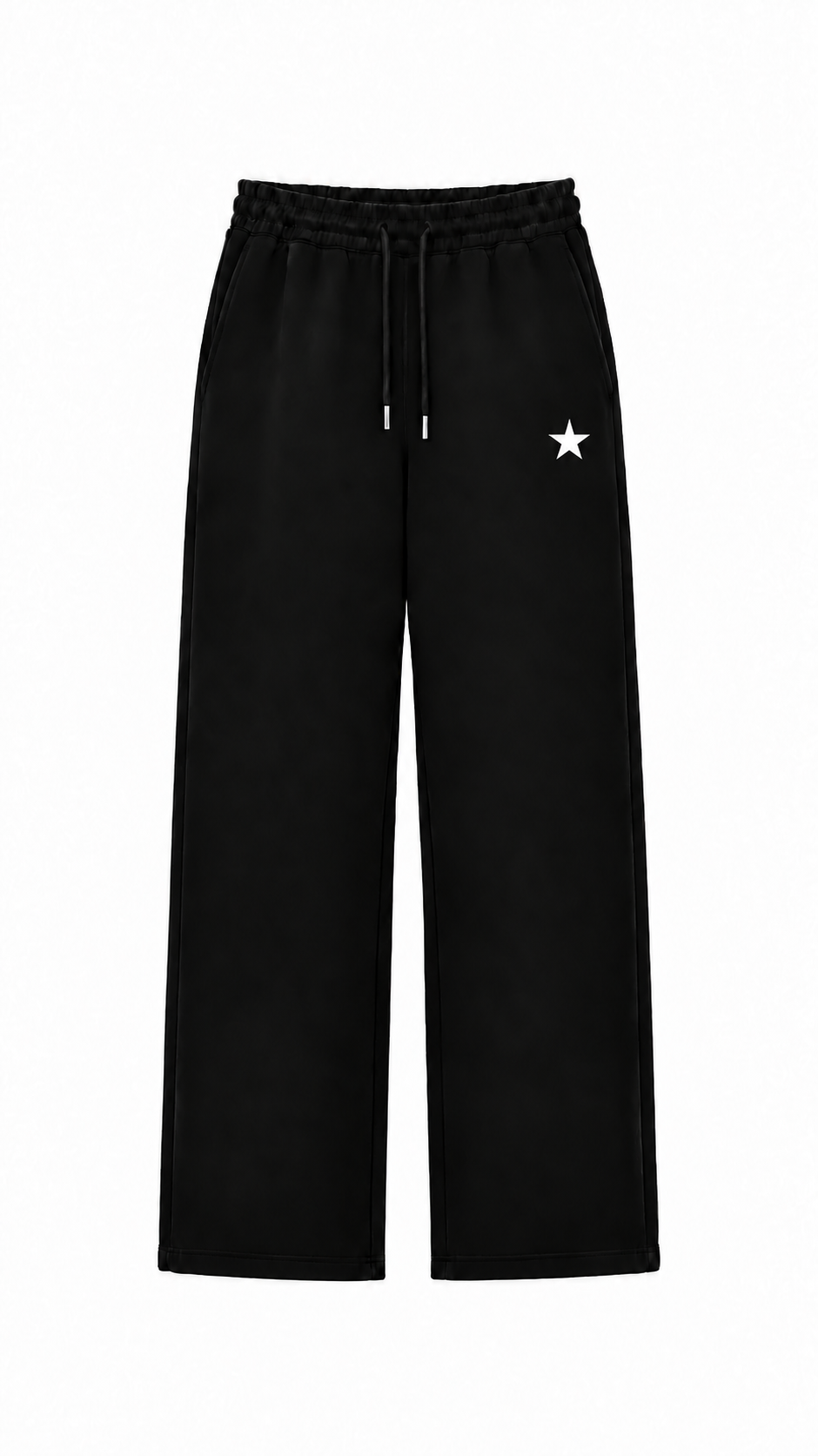 Pantalón negro con estrella blanca