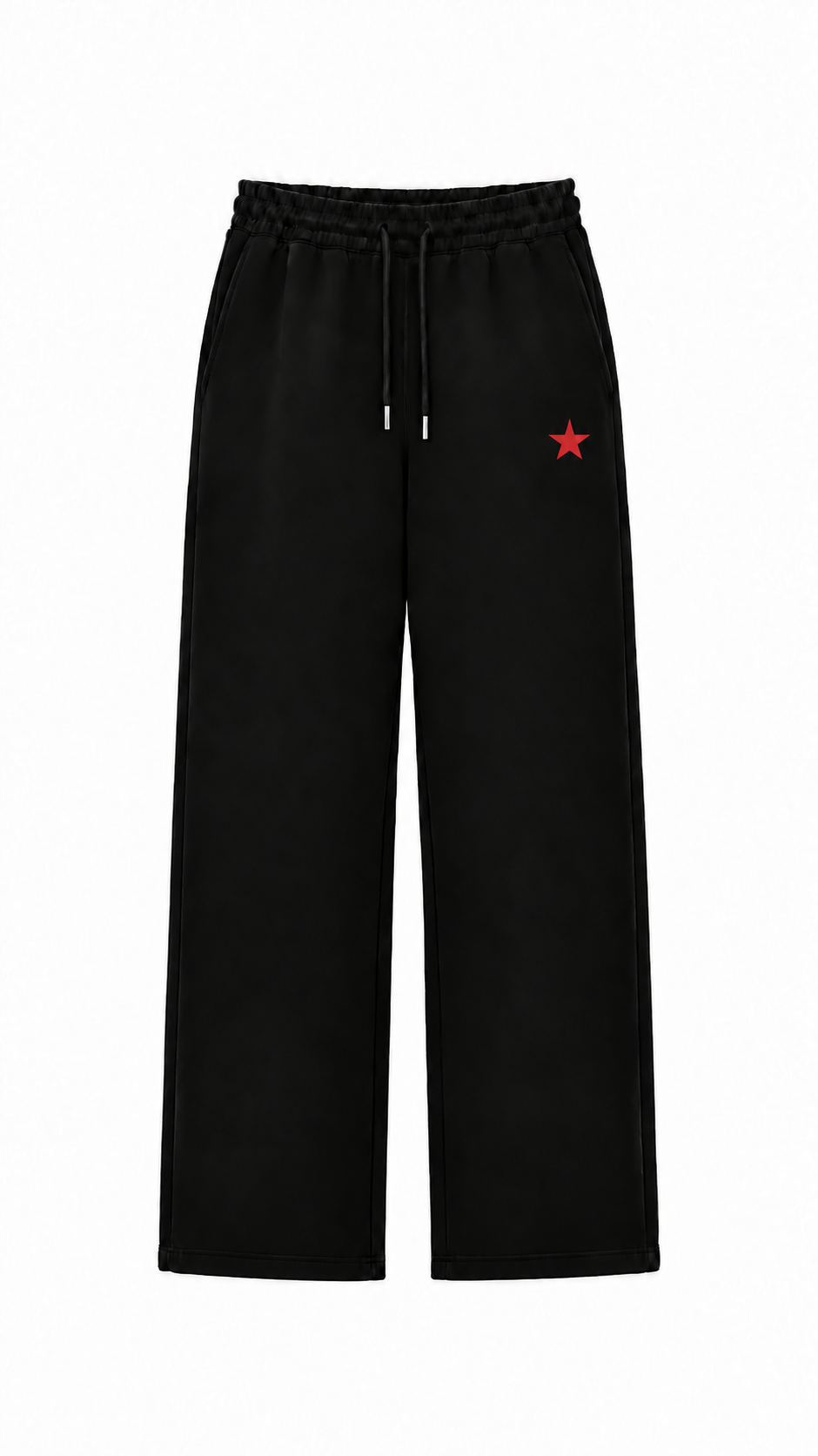 Pantalón negro Flaw estrella-roja