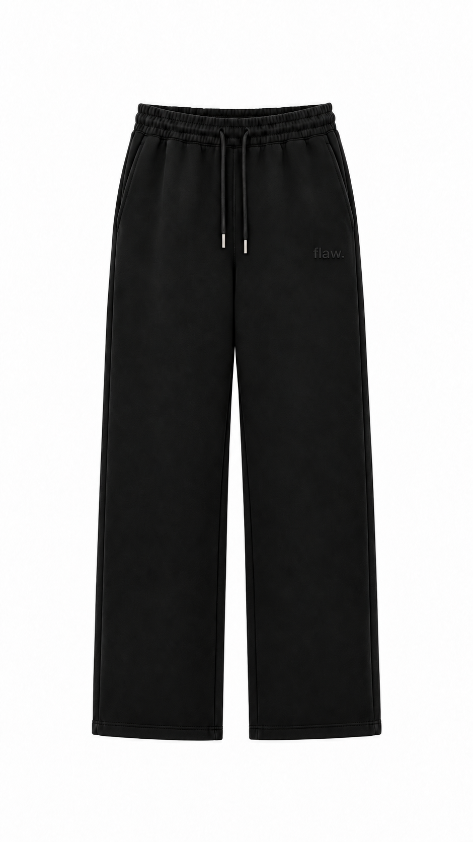 Pantalón negro Flaw logo-negro