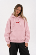 Polerón Essential Pepper Club Flaw - Rosado - mujer en estudio - frente