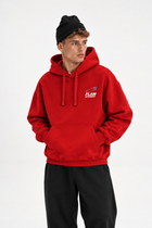 Polerón Essential Pin 2.0 Flaw - Rojo - hombre en estudio - frente